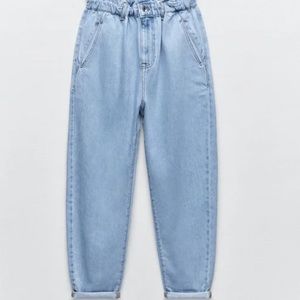 Zara paper bag waist jeans